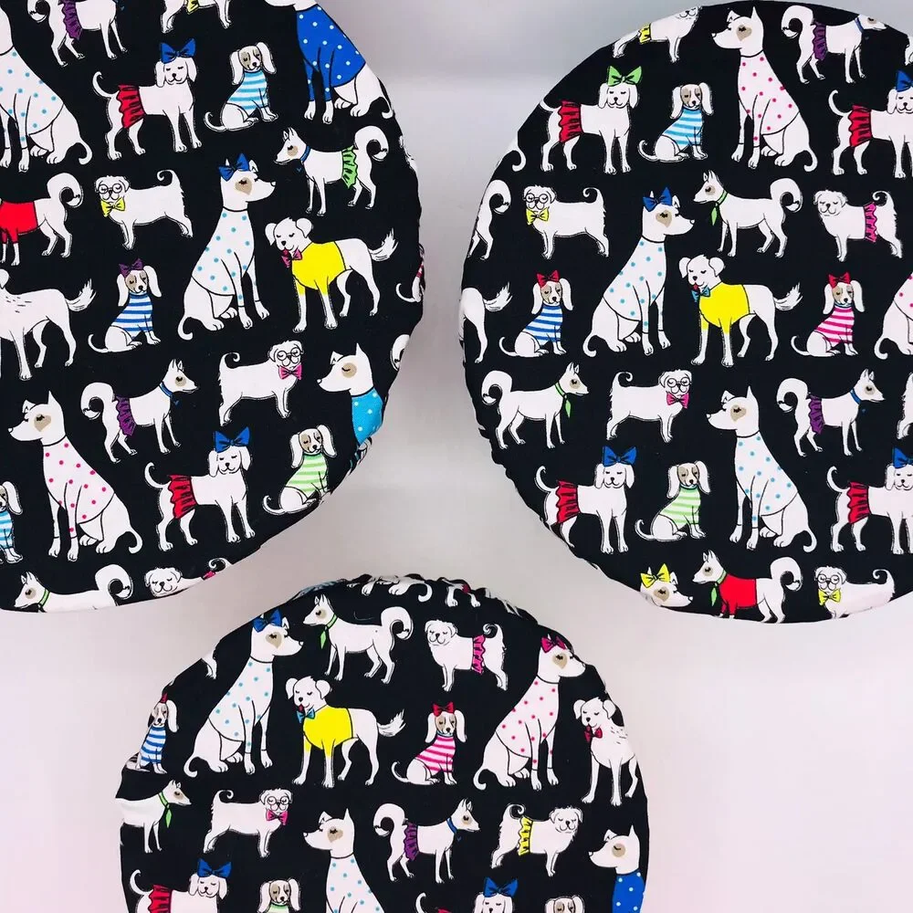 Cotton Bowl Cover For Sourdough, 3 Size Set, Reusable Washable Delightful Dogs